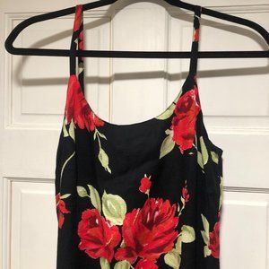 Vintage Rose Flower Ankle/Maxi Dress